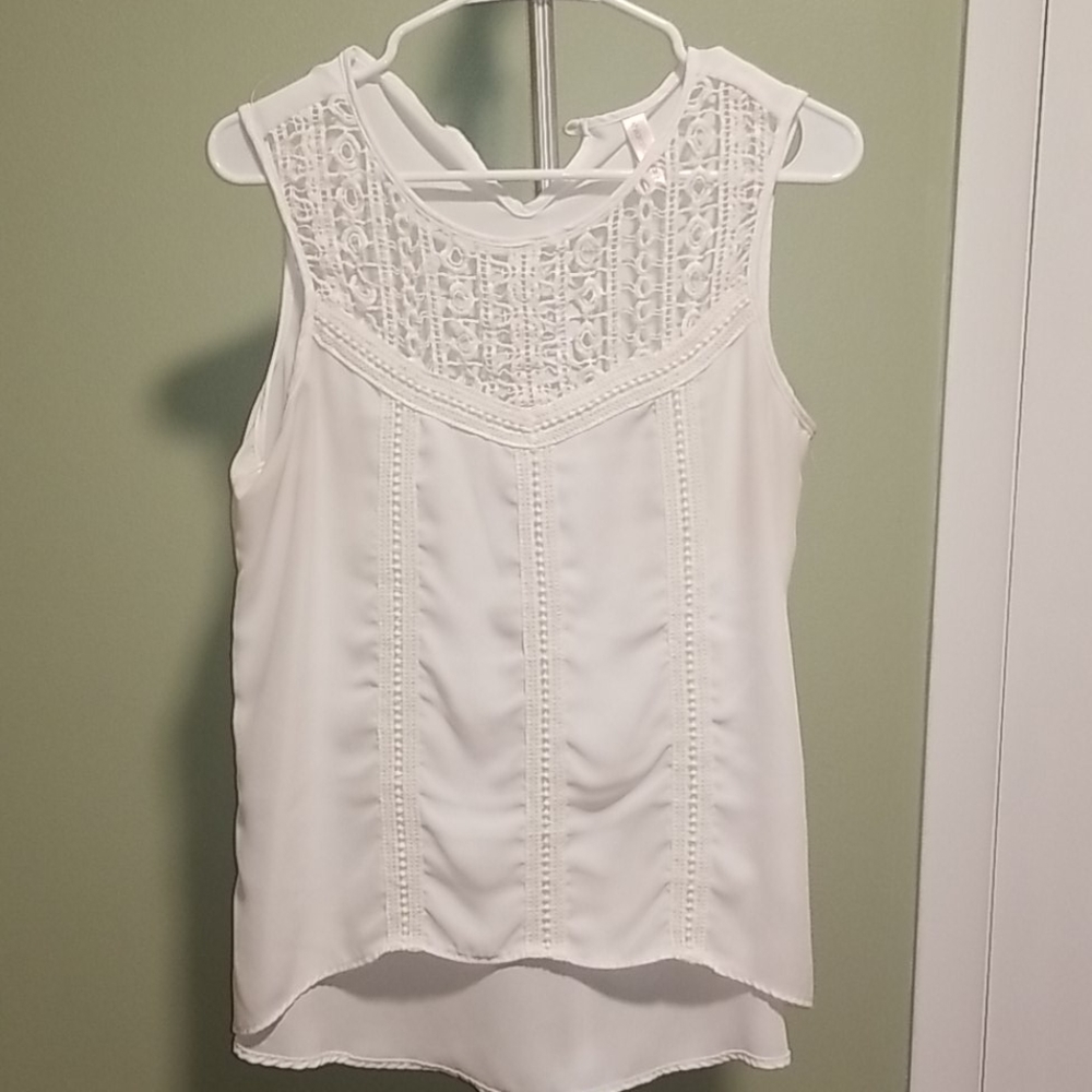 White High Low Blouse